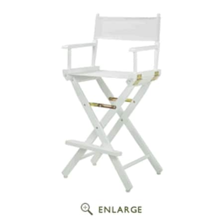 Betterbeds 230-01-021-29 30 in. Directors Chair White Frame with White Canvas BE4257062